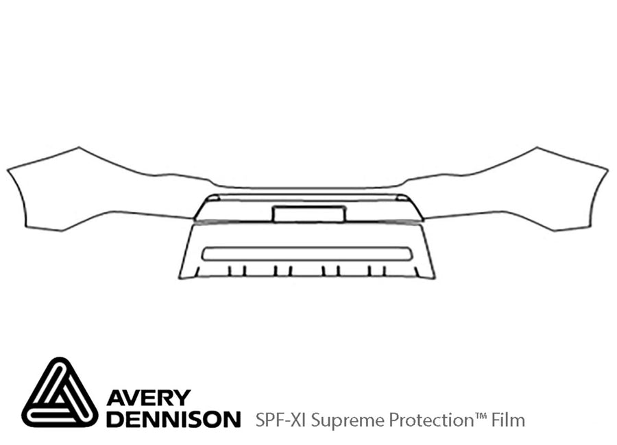 forester Avery Dennison Clear Bra Bumper Precut PPF Diagram