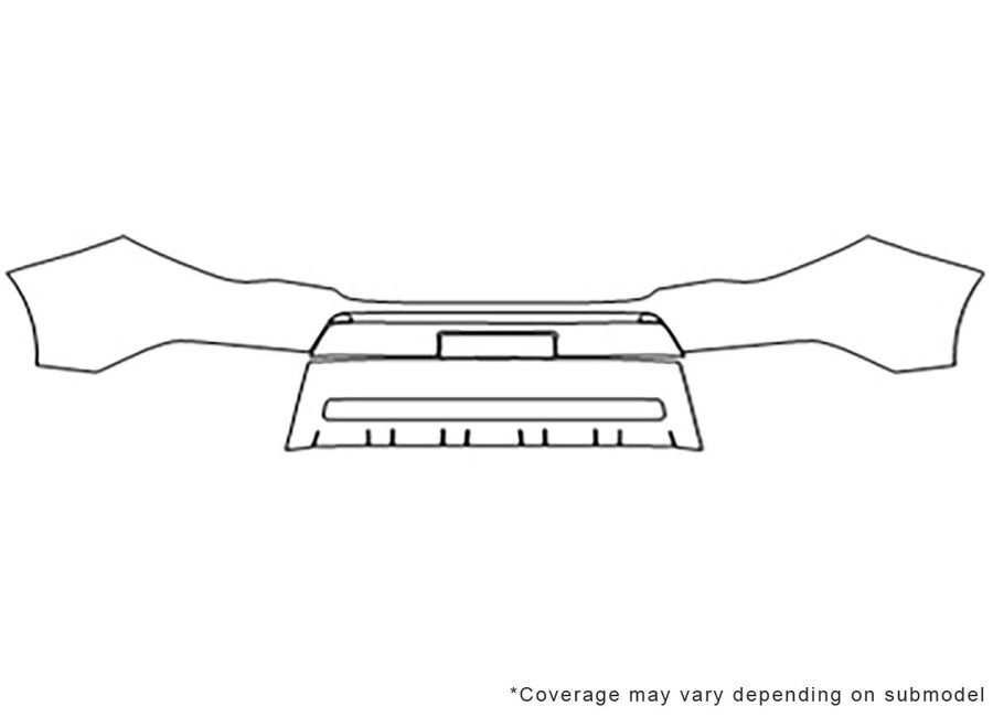 forester Avery Dennison Clear Bra Bumper Precut PPF Diagram