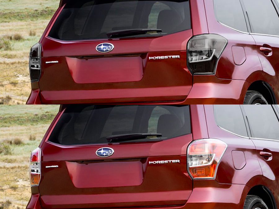 forester Before and After Smoked Taillights