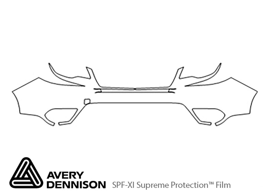 forester Avery Dennison Clear Bra Bumper Precut PPF Diagram
