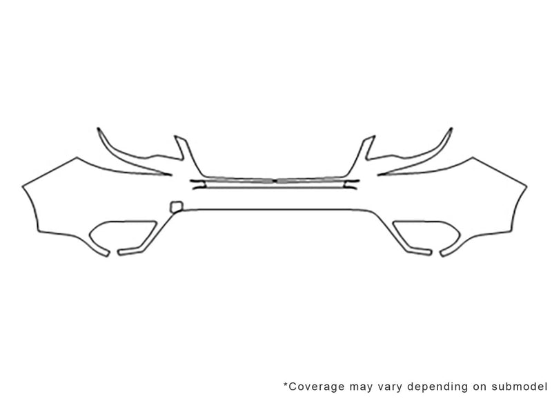 forester 3M Clear Bra Bumper Precut PPF Diagram