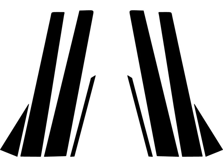 subaru forester 2014-2018 Matte Black Pillar Trim Diagram