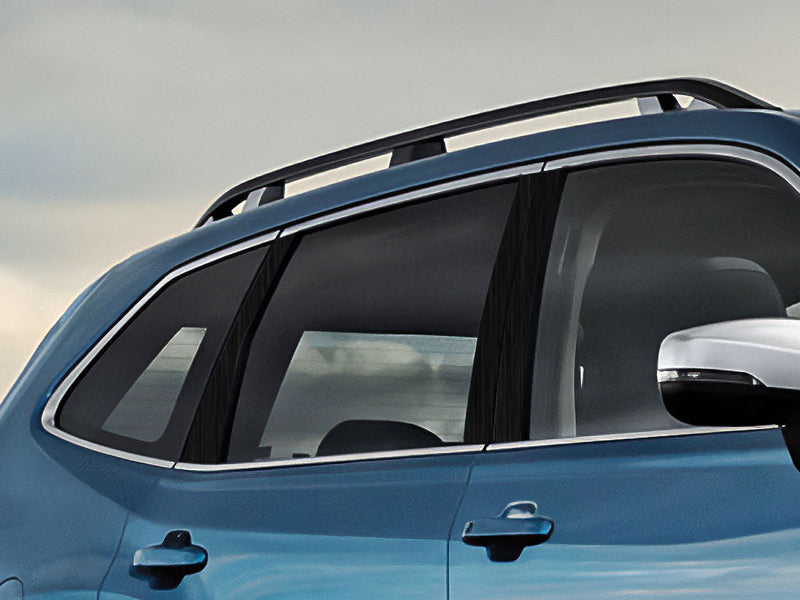 subaru forester 2014-2018 Brushed Aluminum Black Pillar Cover Diagram