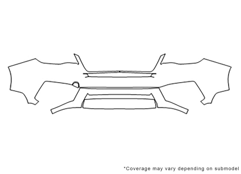 forester 3M Clear Bra Bumper Precut PPF Diagram