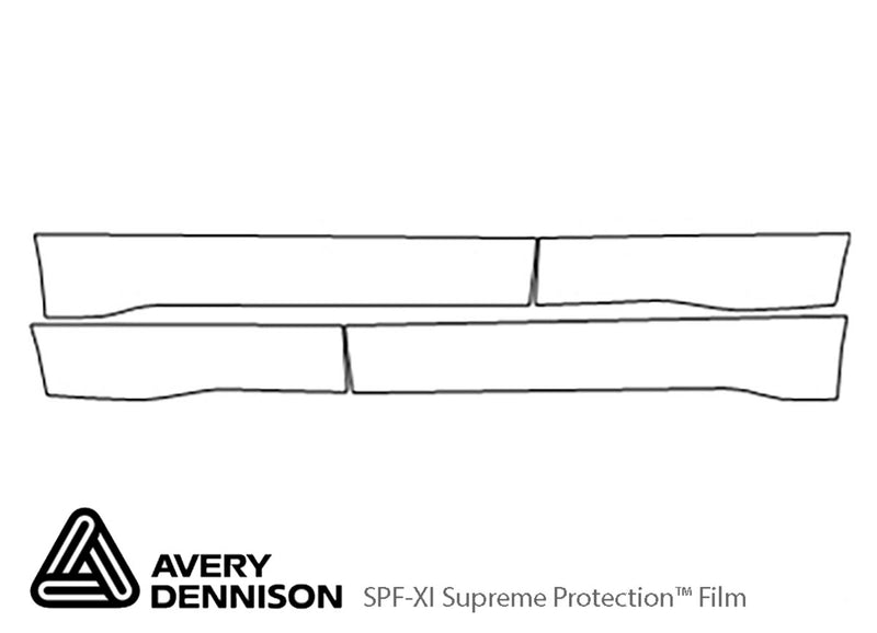 forester Avery Dennison Clear Bra Door Cup Precut PPF Diagram