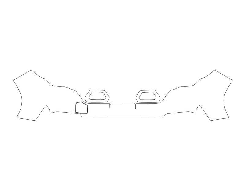 forester Avery Dennison Clear Bra Bumper Precut PPF Diagram