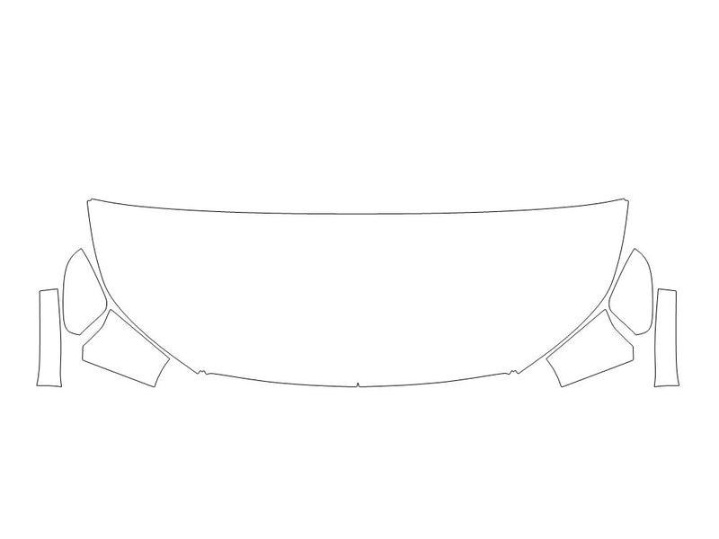 forester Avery Dennison Clear Bra Hood Precut PPF Diagram
