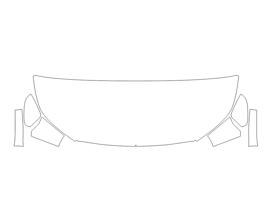 forester Avery Dennison Clear Bra Hood Precut PPF Diagram