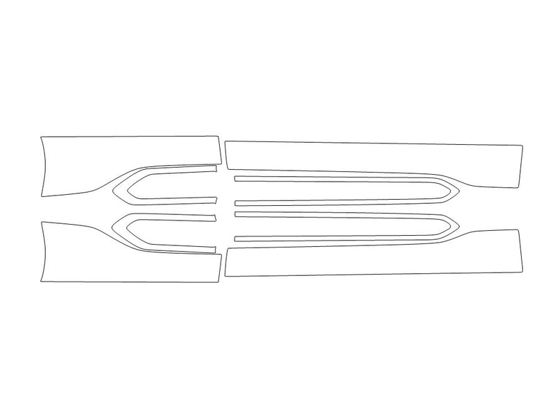 forester Avery Dennison Clear Bra Door Cup Precut PPF Diagram