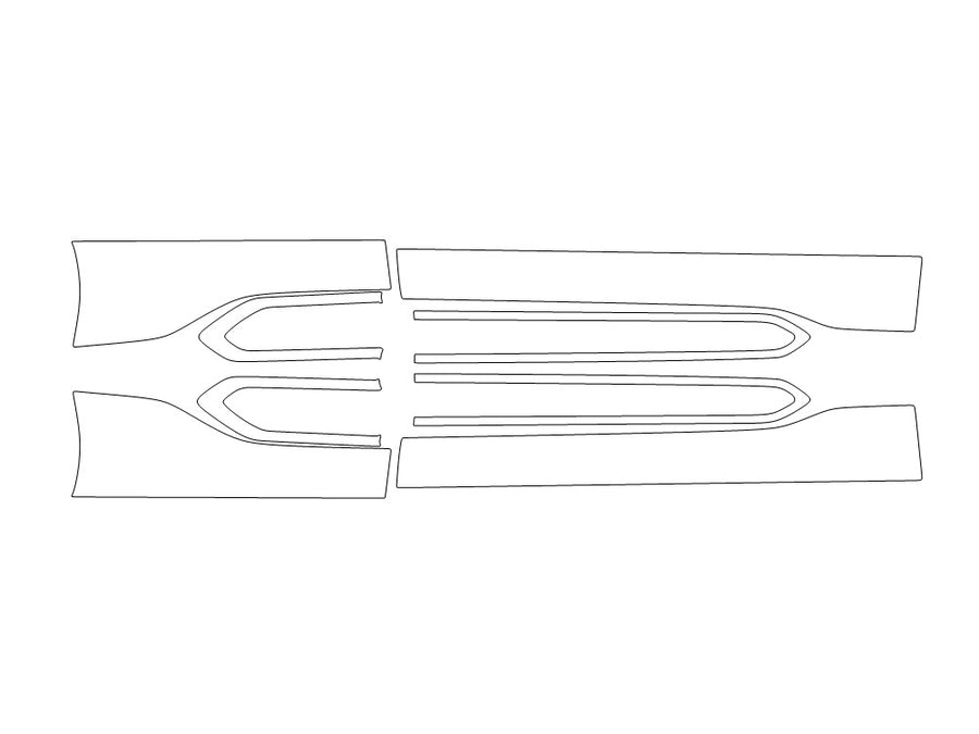 forester Avery Dennison Clear Bra Door Cup Precut PPF Diagram