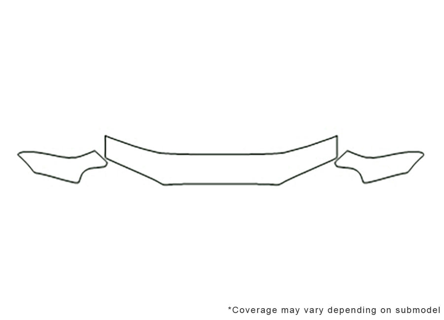 impreza 3M Clear Bra Hood Precut PPF Diagram