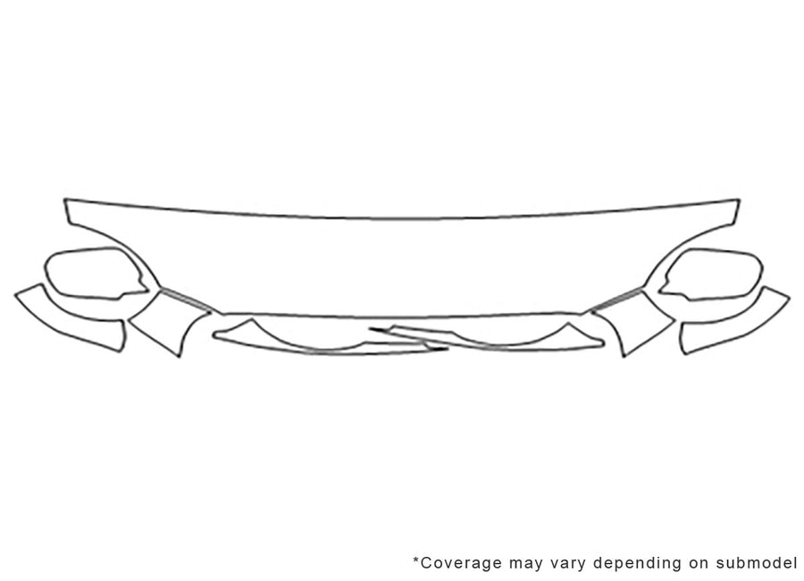 impreza Avery Dennison Clear Bra Hood Precut PPF Diagram