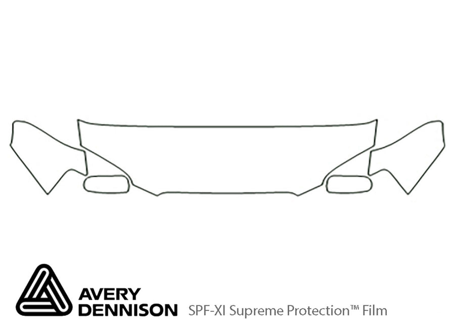 impreza Avery Dennison Clear Bra Hood Precut PPF Diagram