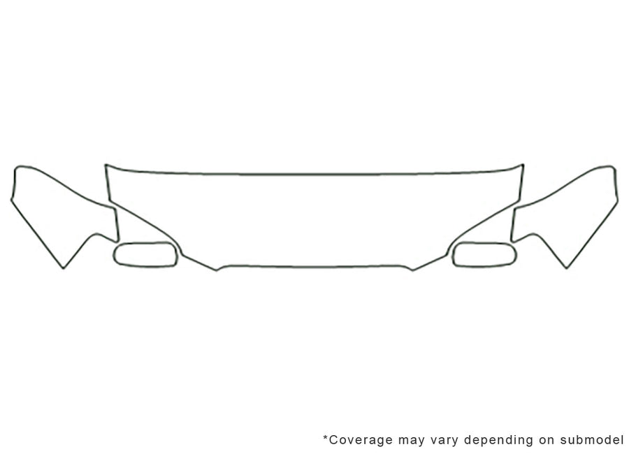 impreza 3M Clear Bra Hood Precut PPF Diagram