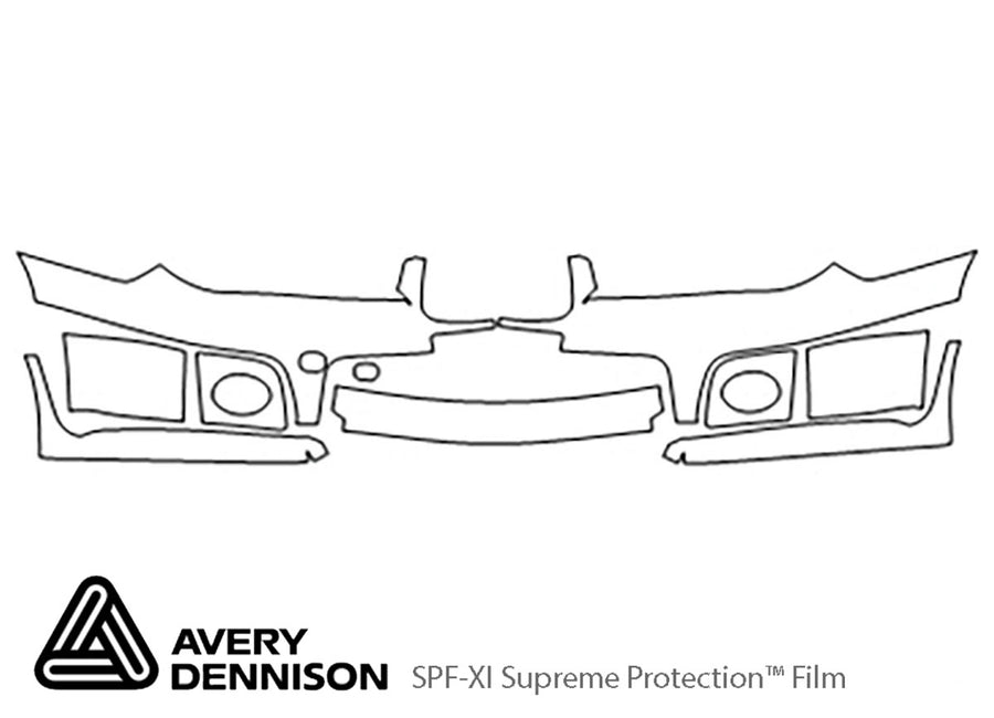 impreza Avery Dennison Clear Bra Bumper Precut PPF Diagram