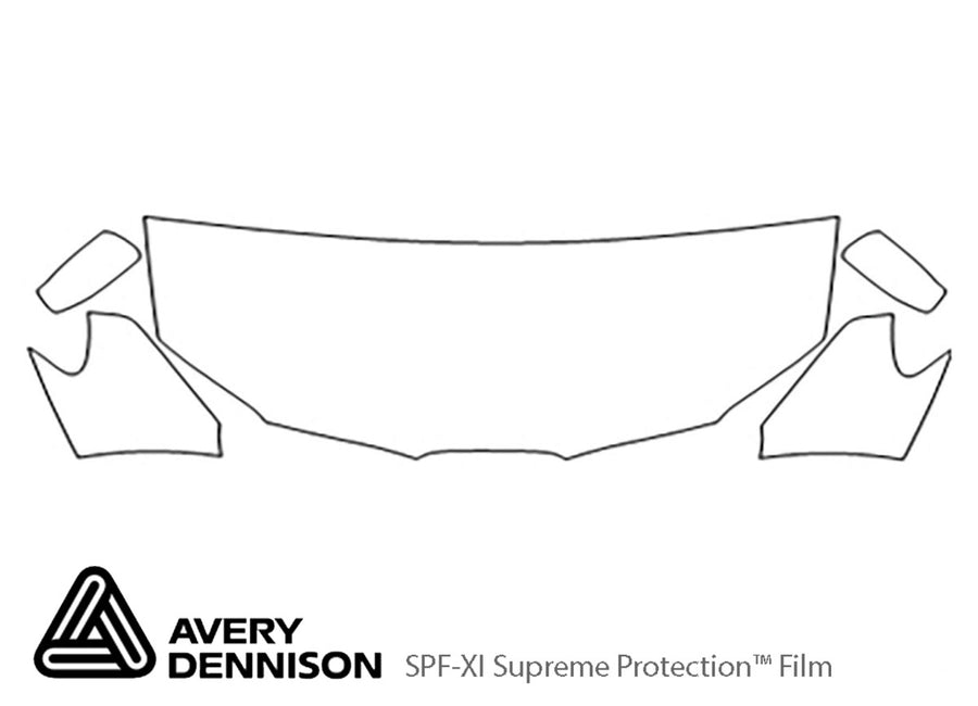 impreza Avery Dennison Clear Bra Hood Precut PPF Diagram