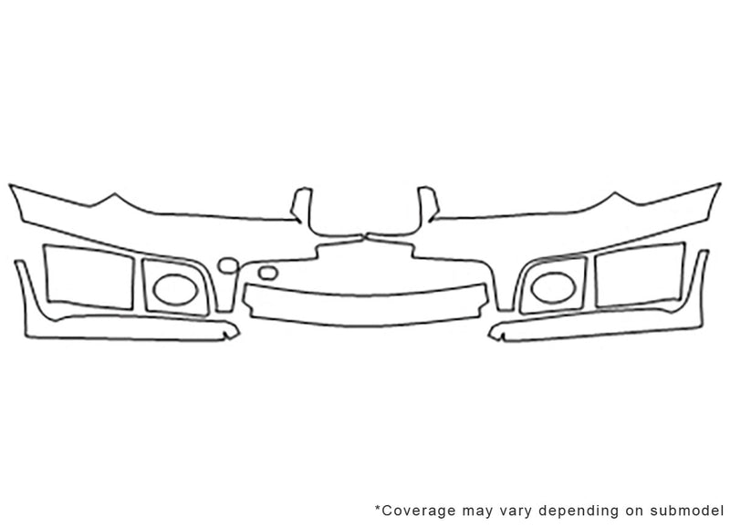 impreza Avery Dennison Clear Bra Bumper Precut PPF Diagram