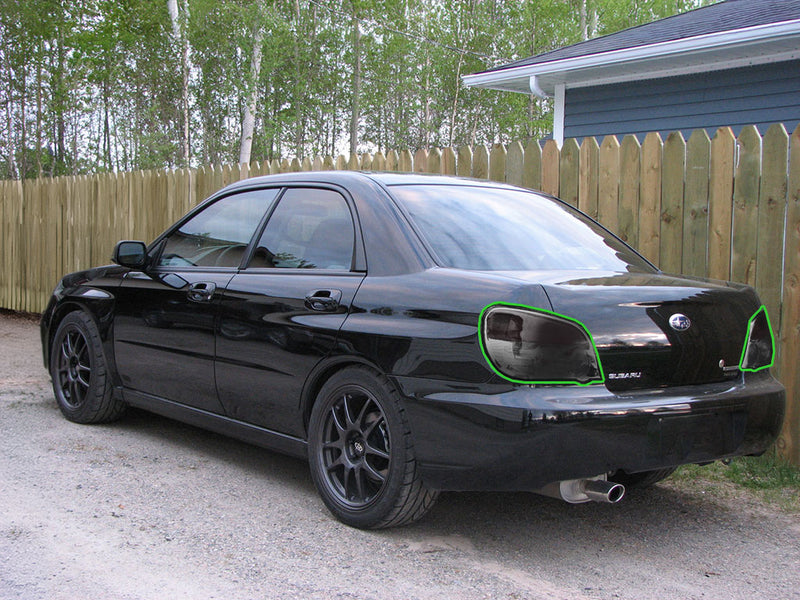 impreza (sedan) Tail Light Tint Installation Points