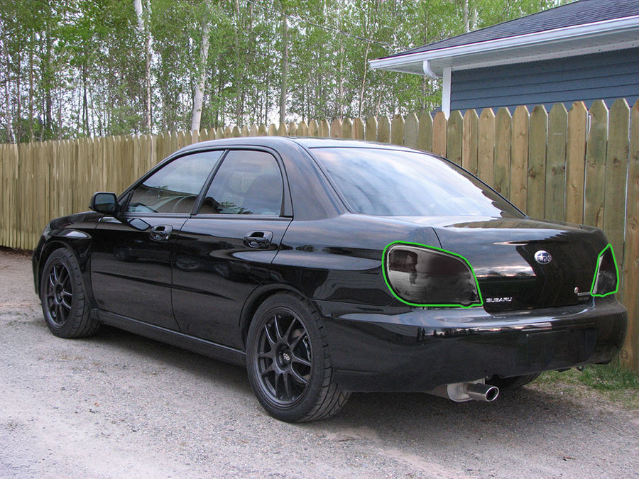 impreza (sedan) Tail Light Tint Installation Points
