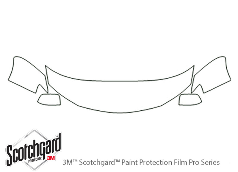 impreza 3M Clear Bra Hood Precut PPF Diagram