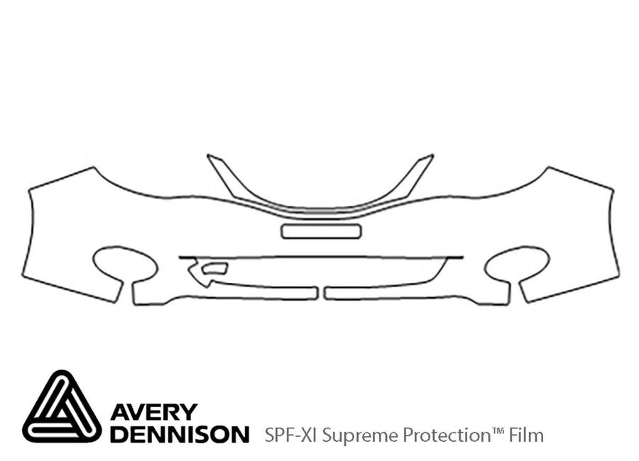 impreza Avery Dennison Clear Bra Bumper Precut PPF Diagram