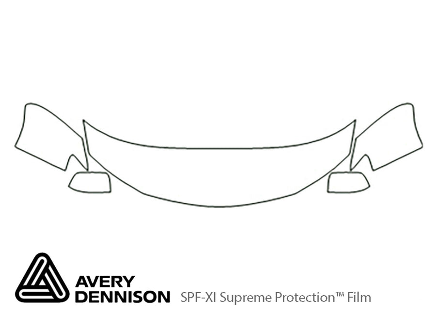 impreza Avery Dennison Clear Bra Hood Precut PPF Diagram