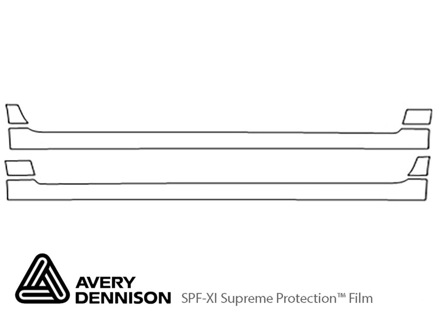 impreza Avery Dennison Clear Bra Door Cup Precut PPF Diagram
