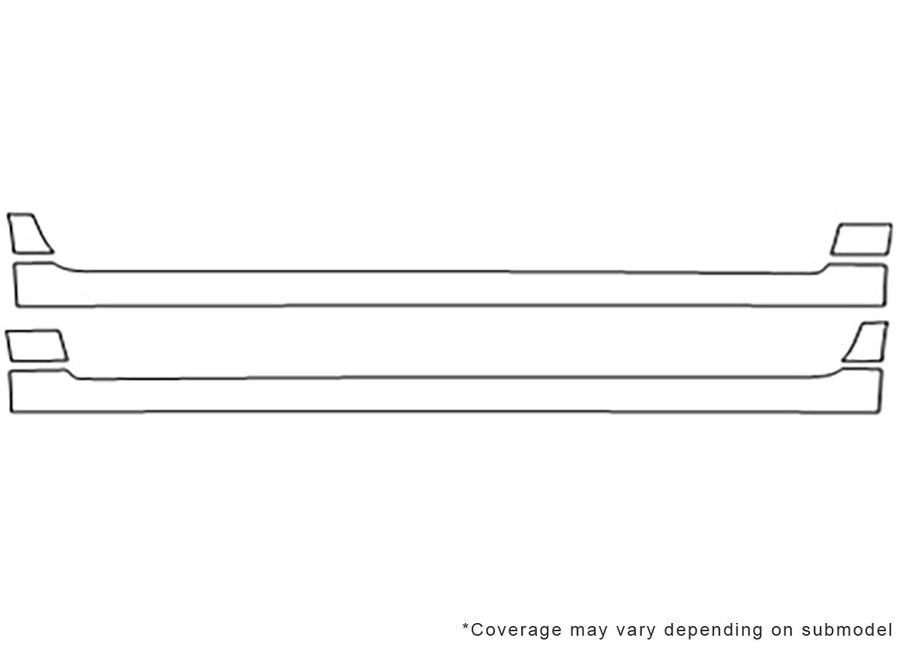 impreza 3M Clear Bra Door Cup Precut PPF Diagram