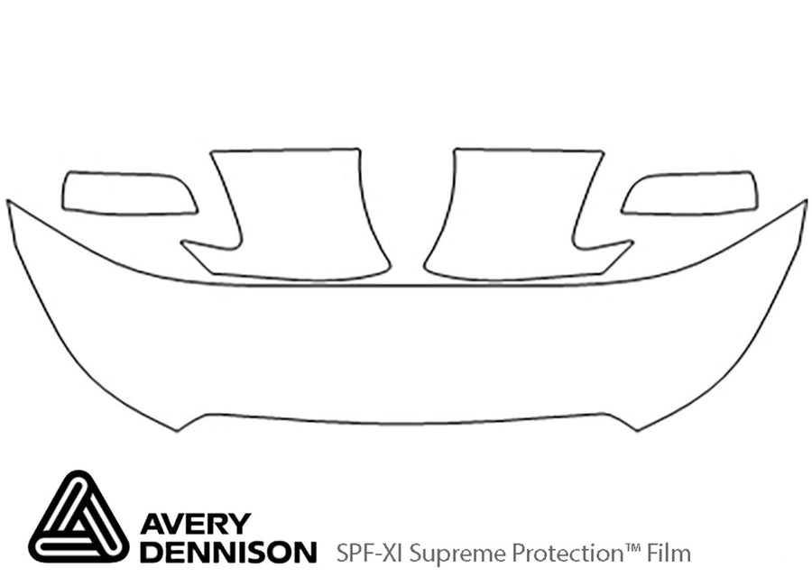 impreza Avery Dennison Clear Bra Hood Precut PPF Diagram