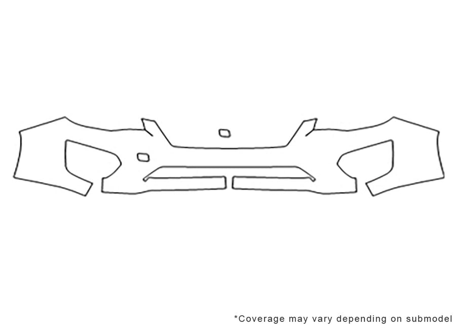 impreza 3M Clear Bra Bumper Precut PPF Diagram
