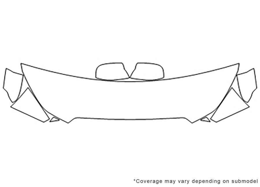 impreza Avery Dennison Clear Bra Hood Precut PPF Diagram