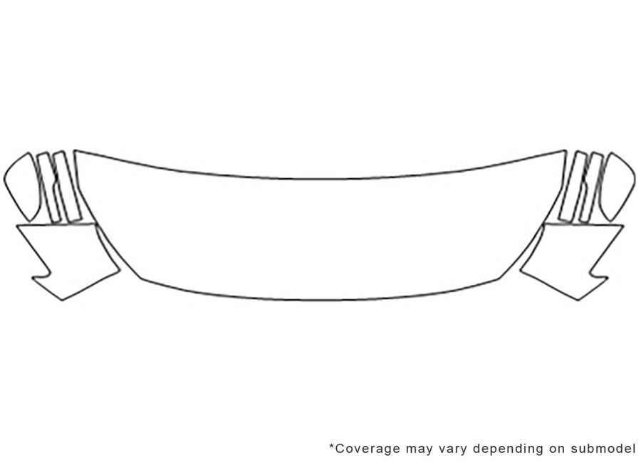 impreza 3M Clear Bra Hood Precut PPF Diagram