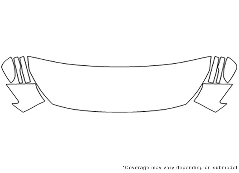 impreza Avery Dennison Clear Bra Hood Precut PPF Diagram