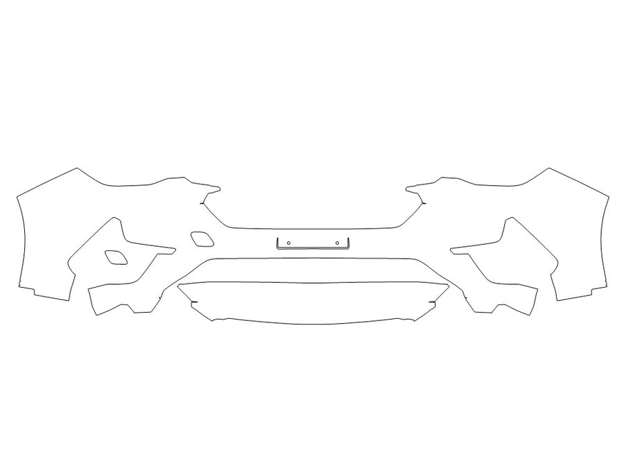 impreza 3M Clear Bra Bumper Precut PPF Diagram