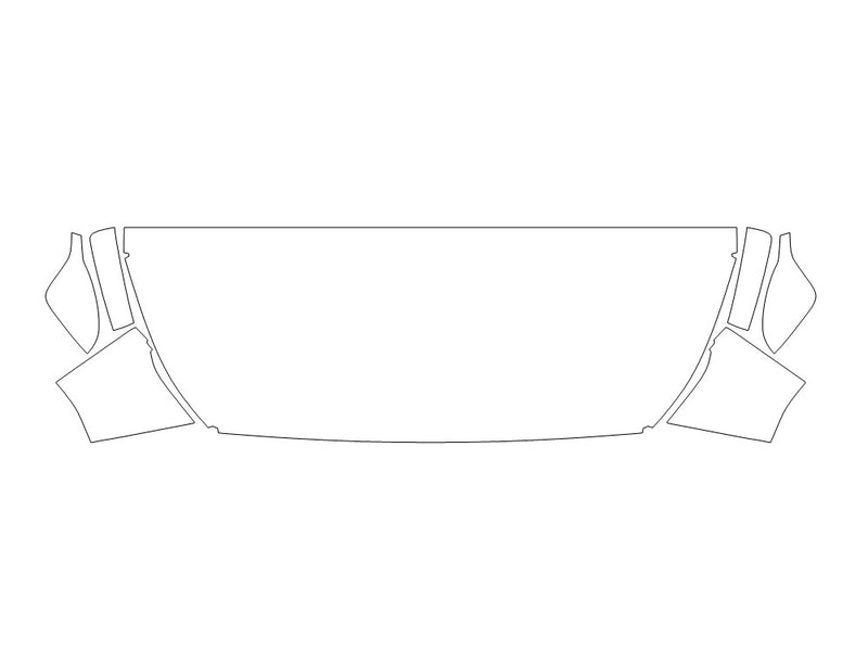 impreza 3M Clear Bra Hood Precut PPF Diagram