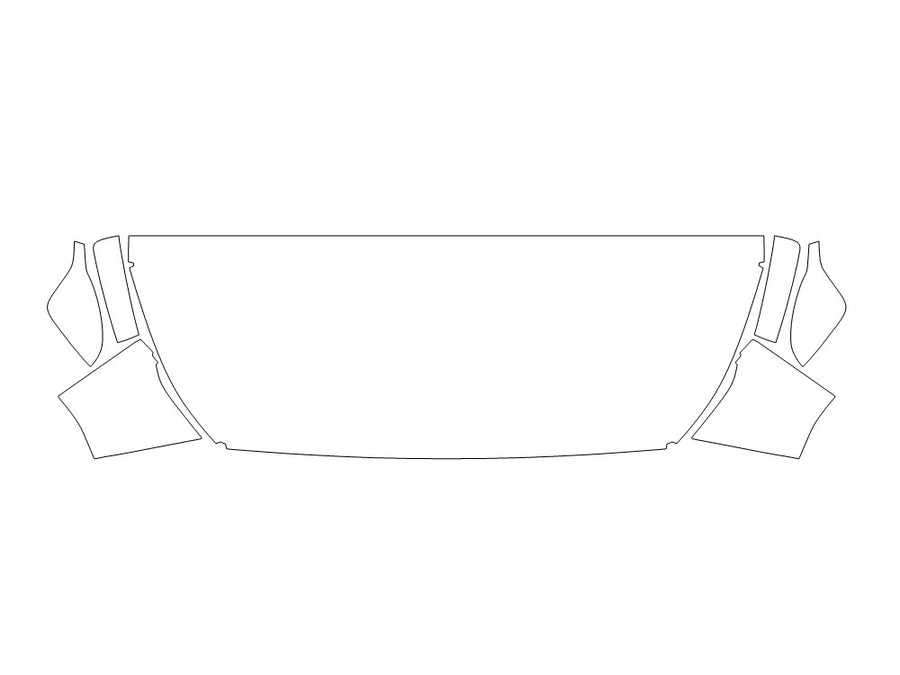 impreza Avery Dennison Clear Bra Hood Precut PPF Diagram