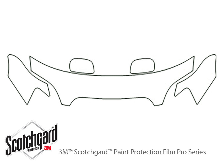 legacy 3M Clear Bra Hood Precut PPF Diagram