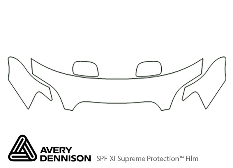 legacy Avery Dennison Clear Bra Hood Precut PPF Diagram