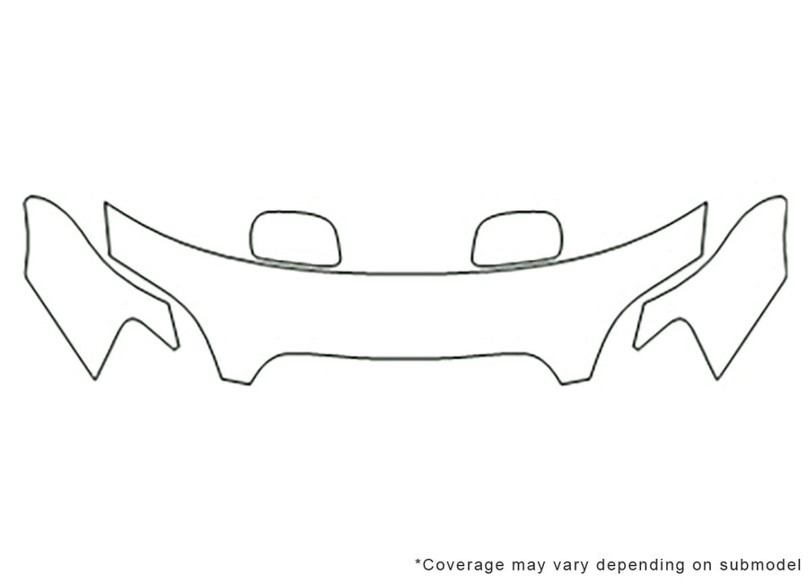legacy Avery Dennison Clear Bra Hood Precut PPF Diagram