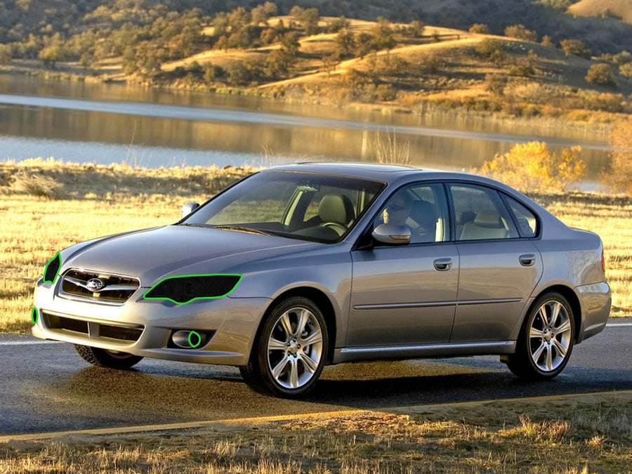 subaru legacy 2005-2007 Headlight Tint Location