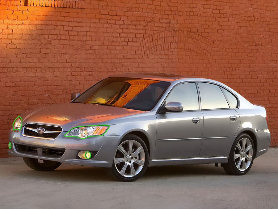 subaru legacy 2008-2009 Headlight Protection Installation Location