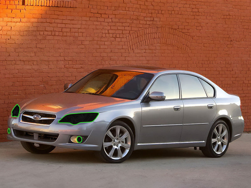 subaru legacy 2008-2009 Headlight Tint Location
