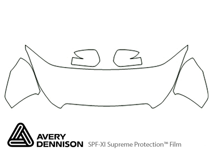 legacy Avery Dennison Clear Bra Hood Precut PPF Diagram