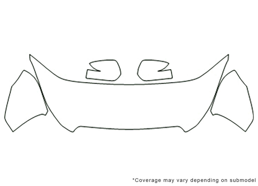legacy 3M Clear Bra Hood Precut PPF Diagram