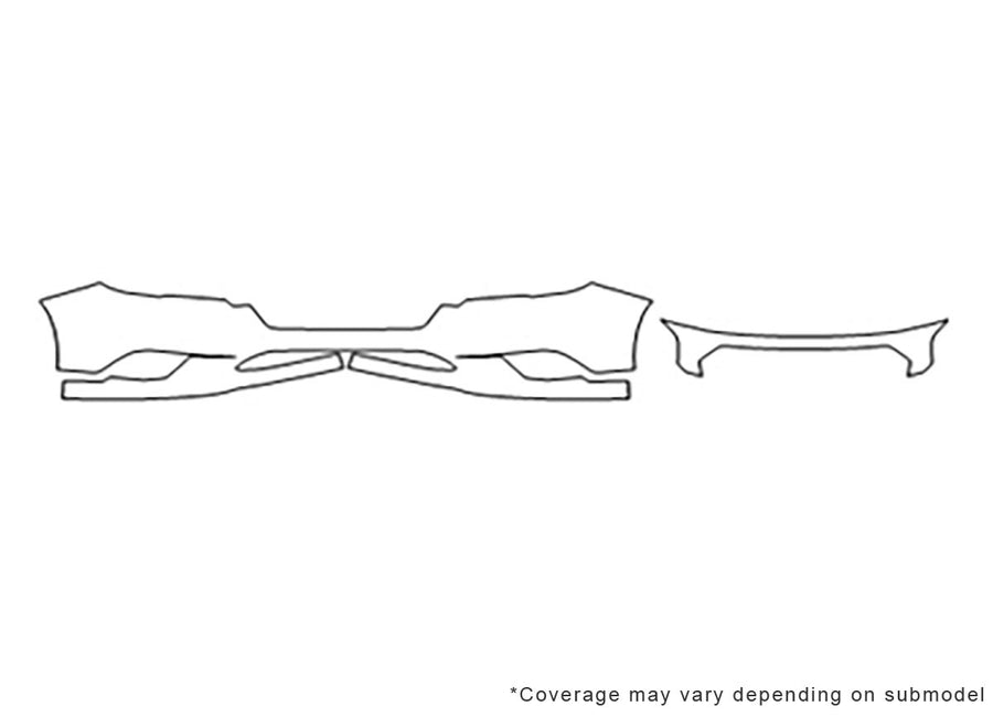 legacy 3M Clear Bra Bumper Precut PPF Diagram