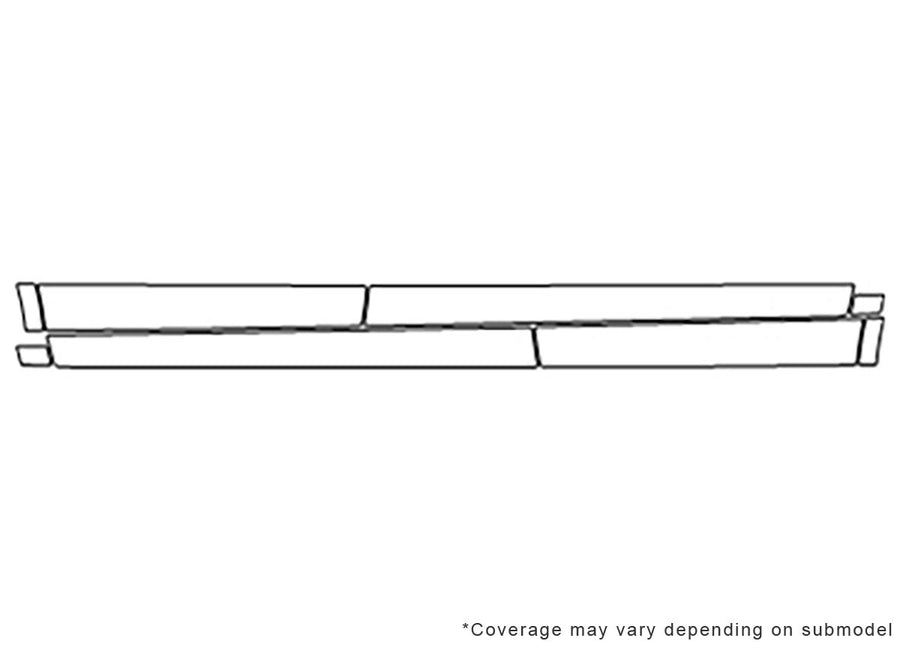legacy 3M Clear Bra Door Cup Precut PPF Diagram