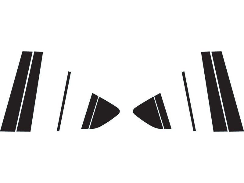 subaru legacy 2020-2024 Matte Black Pillar Trim Diagram