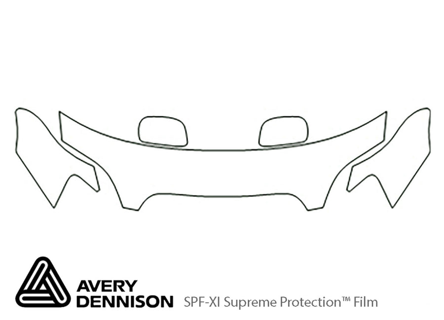 outback Avery Dennison Clear Bra Hood Precut PPF Diagram
