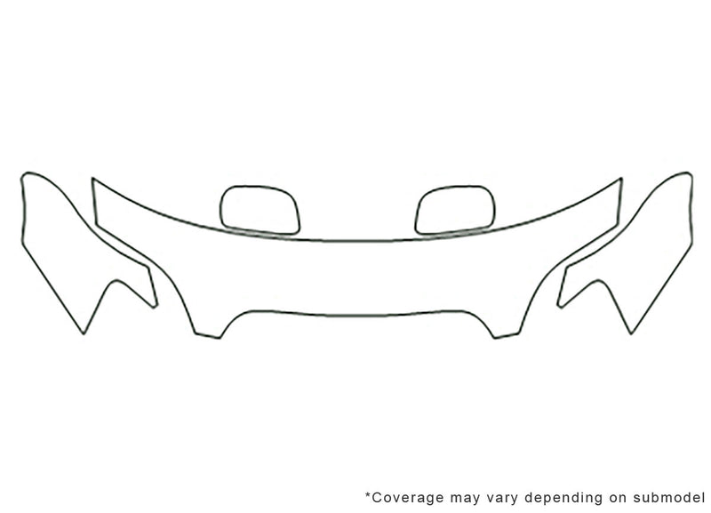 outback 3M Clear Bra Hood Precut PPF Diagram