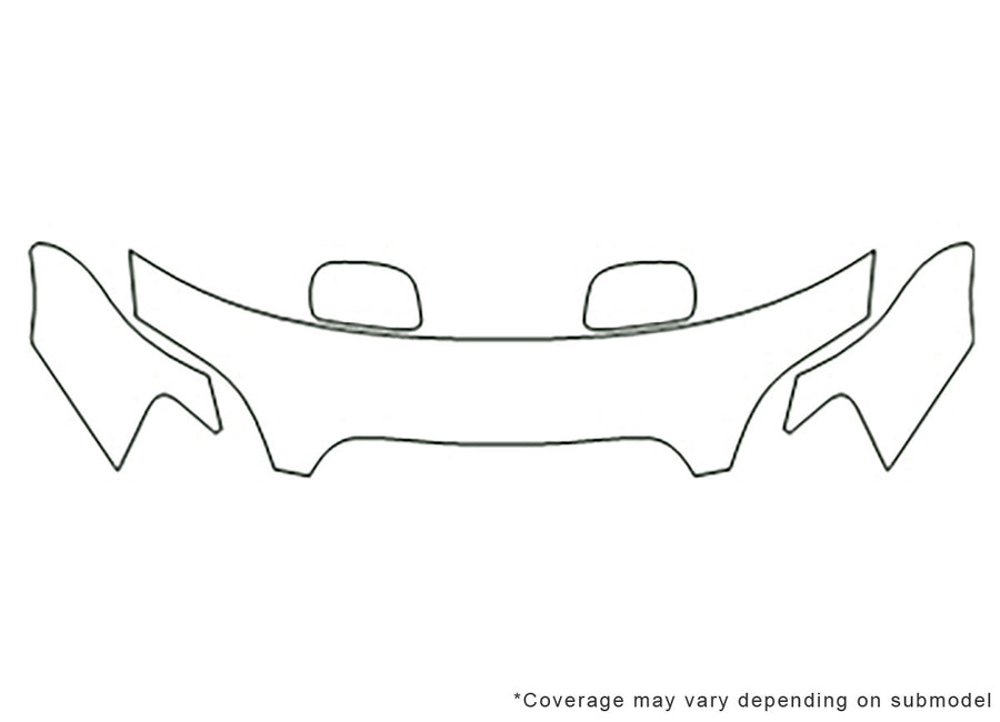 outback Avery Dennison Clear Bra Hood Precut PPF Diagram